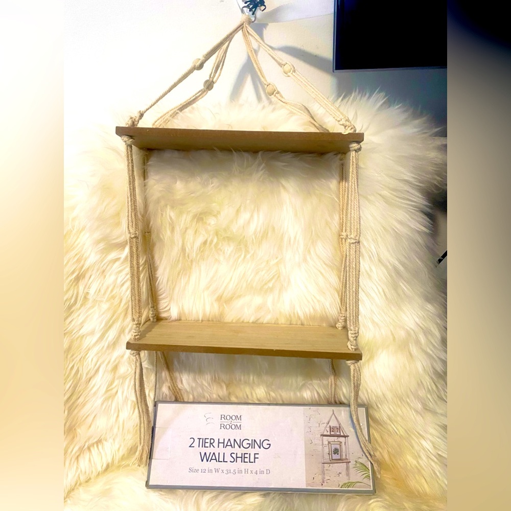 2- 2-tiered hanging shelves new in box